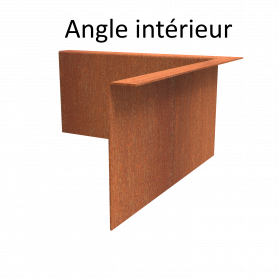 Angle droit pour bordure avec bord supérieur droit plié corten