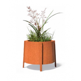 Jardinière Botan avec pieds en acier Corten