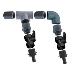 Répartiteur PVC avec vannes 19 mm 2 voies