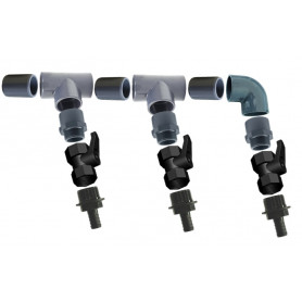Répartiteur PVC avec vannes 19 mm 3 voies