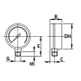 Manomètre Vacuomètre - MC - MV. 0/+1000 mbar. FPZ