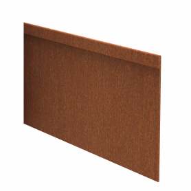 Bordure avec bord supérieur aplati acier corten