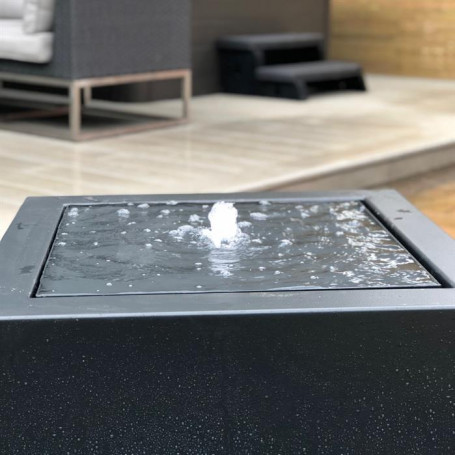 Table d'eau avec fontaine et LED en Aluminium