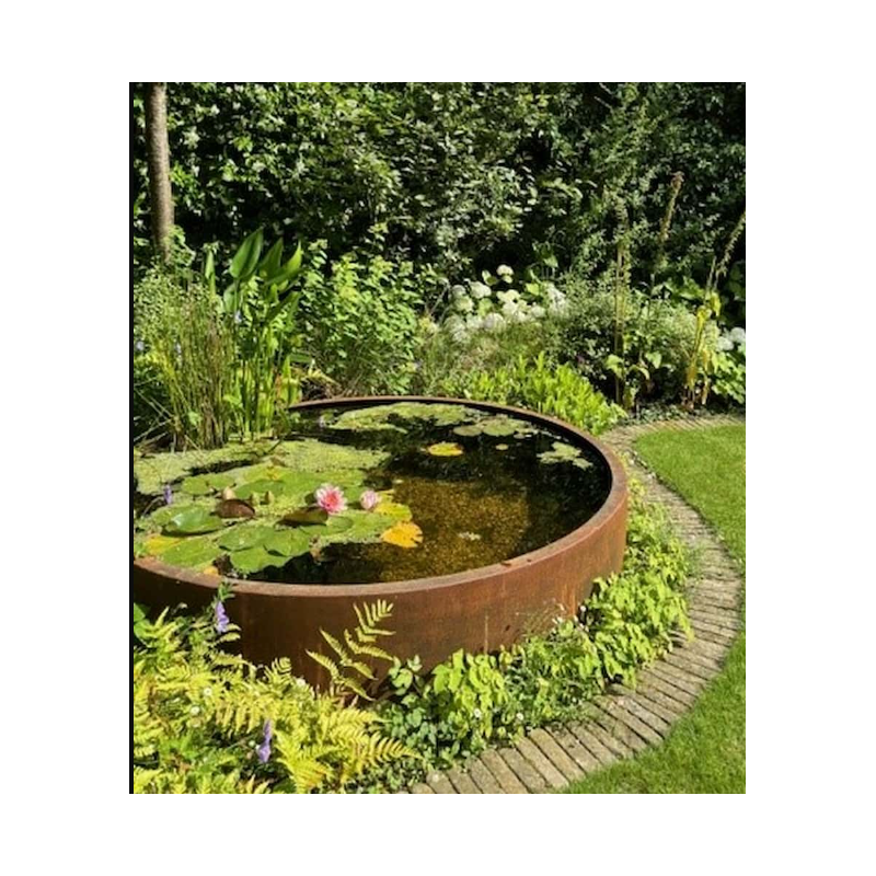Bassin rond en acier Corten - L'Atlantide