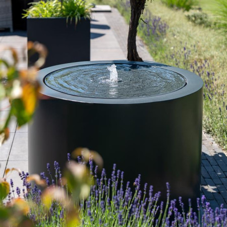 Table d'eau ronde avec fontaine et LED en Aluminium couleur non standards