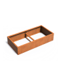 Jardinière sans fond à monter en acier Corten