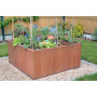 Jardinière sans fond en acier Corten pour carré potager