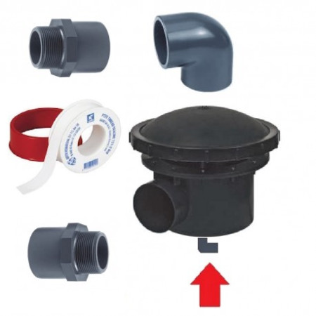 Kit pour bonde de fond 110 mm avec aérateur