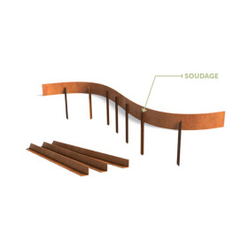 Piquet de fixation en acier Corten Piquet de fixation en acier Corten