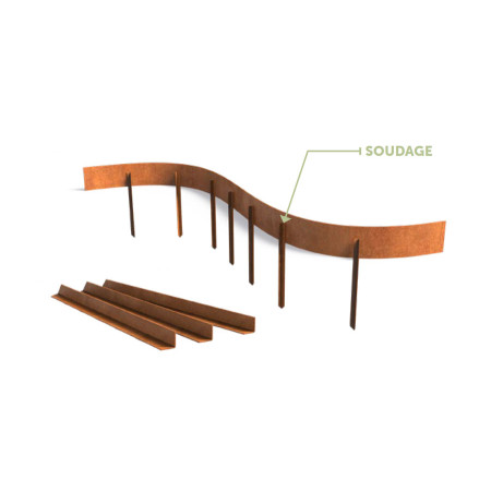 Piquet de fixation en acier Corten