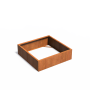 Jardinière sans fond en acier Corten sur mesure 2100 x 500 x 600