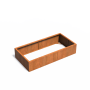 Jardinière sans fond en acier Corten sur mesure 750 x 500 x 600