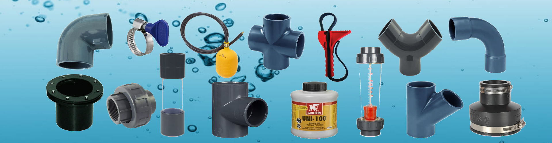 Raccords et tuyaux PVC pression